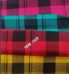 Chex Rayon Printed Shirting Fabric
