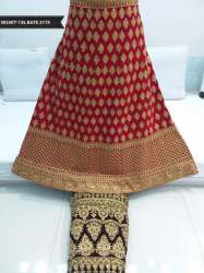 Heavy Work Embroidered Semi Stitched Lehenga
