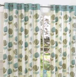 Eyelets Printed Shower Curtain