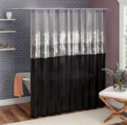 Printed Hookless Shower Curtain
