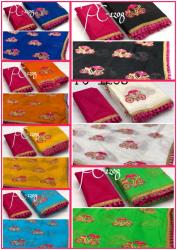 Embroidered Cotton Saree