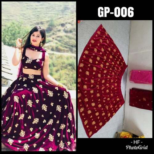EMbroidery Velevt Lehenga Choli