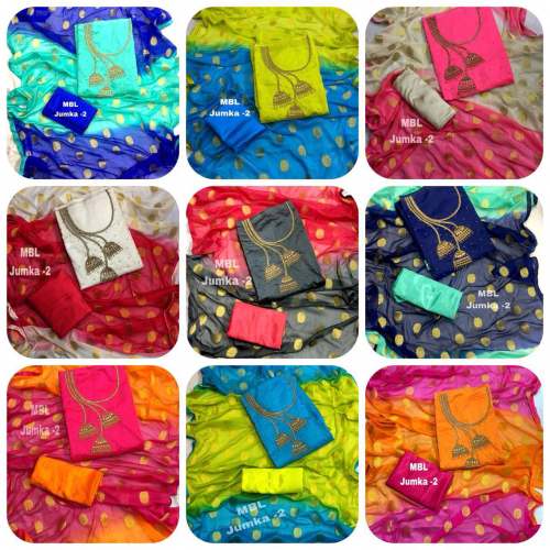 fancy Cotton Handwork  Dress Material