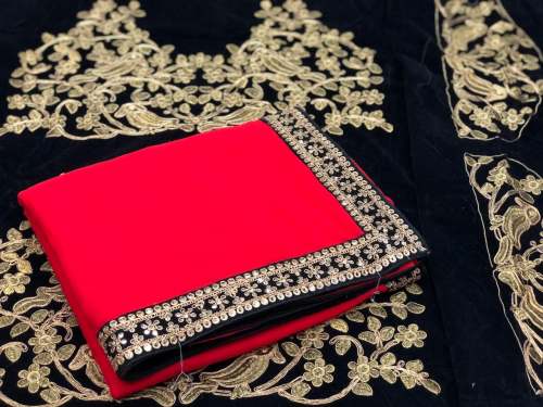 fancy embroidered Georgette saree
