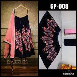 Heavy Embroidery Velvet Lehenga Choli