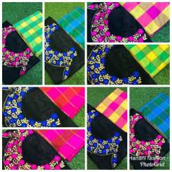 Plain Saree with Ebroidery work Blouse