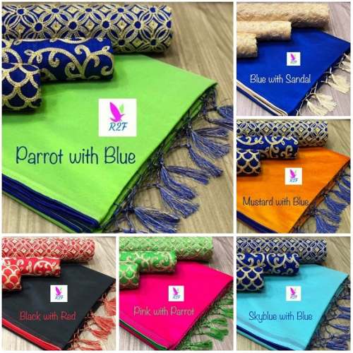 Silk saree with Embroidery Blouse