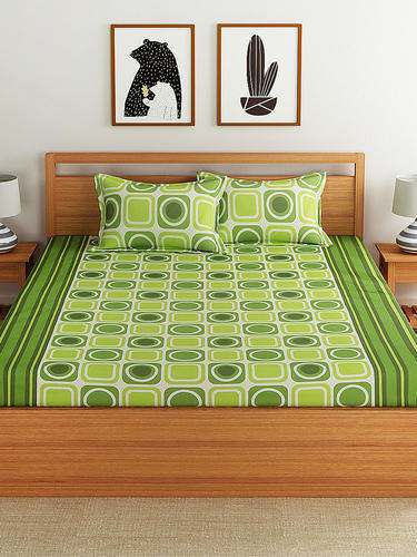 Printed cotton bed sheet