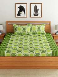 Printed cotton bed sheet