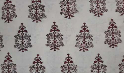 Natural Bagru Print Fabric  by Shri Govind Arts