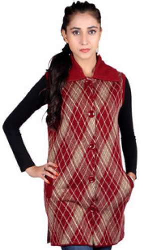 Sleeveless Long Cardigan
