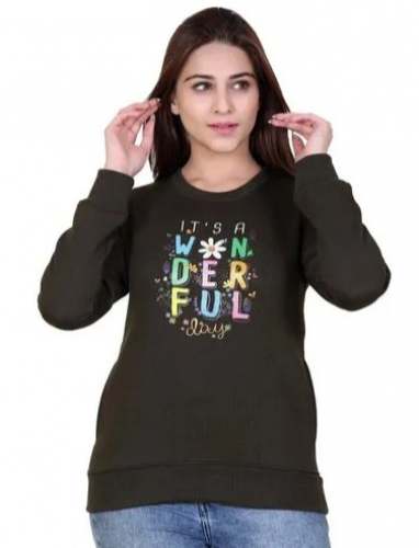 Women Full sleeves Printed Sweatshirt  by Cute Stuff International