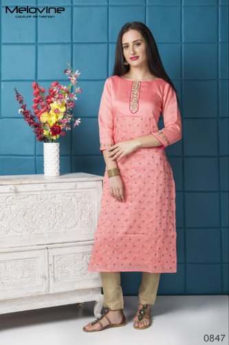 Festive Wear Cotton Straight Kurti  by Ashok Apparels