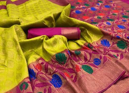 Pallu border Designer Silk Saree  by Perfect Selection