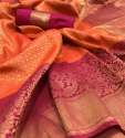 Pallu border Designer Silk Saree  thumb 1