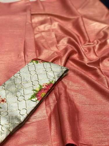 Beautiful plain chinon saree by Womantra