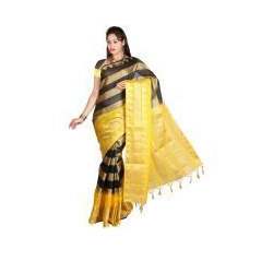 yellow cotton saree