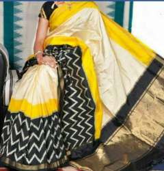 Party wear Pure Ikkat Silk Saree 