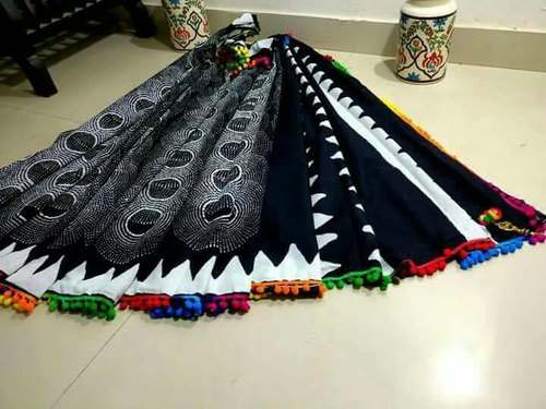 Designer Mulmul Cotton Saree by Anushka Fashions