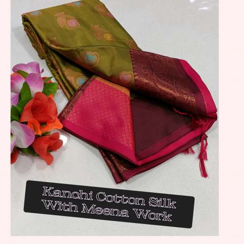 Kanchi Cotton Silk Sarees  by Anushka Fashions