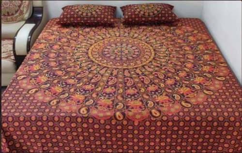 Sanganeri Cotton Printed Bedsheet by Rajasthan Handloom