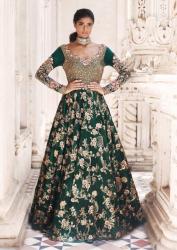 Drak Green fancy Gown