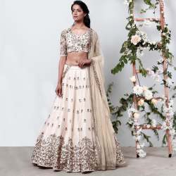 Embroidered Light Peach Fancy Lehenga Choli