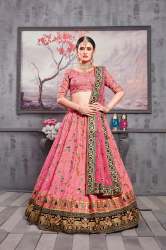 Pink Color Wedding Wear Exclusive Lehenga.