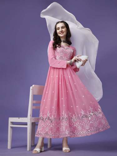 Baby PInk Kasoti Gown