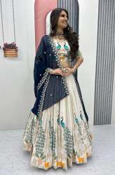 Embellished Semi - Stitched Deer Lehenga