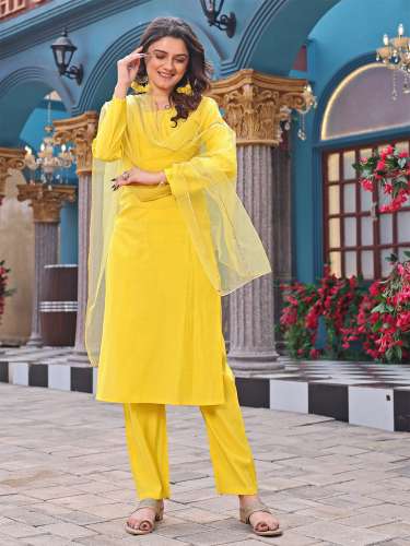 Haldi Kurta Set by Siddheshwary Fab