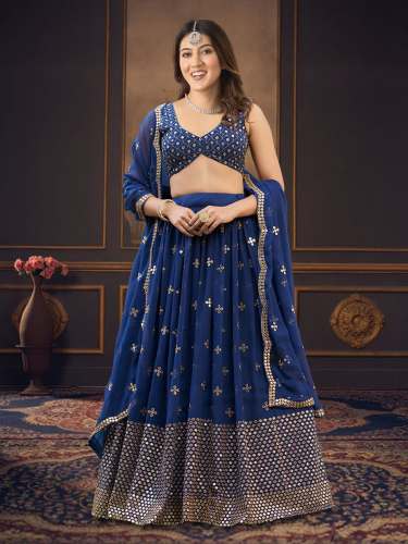 Malay  Lehenga with Embroiderey Work 