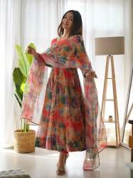 Multicolour Poshak Gown