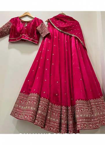  Pink Renuka Lehenga by Rudra Fashion
