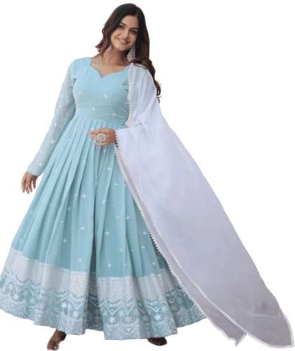 Sky Blue Eagle Gown