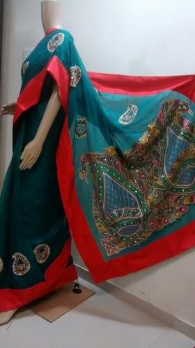 Exclusive Designer Kalamkari Silk saree by Mystique Creations