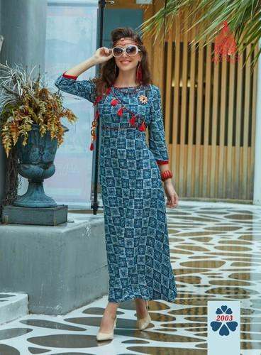 Fancy Designer Kurtis by Vasudev Hargovind Exports