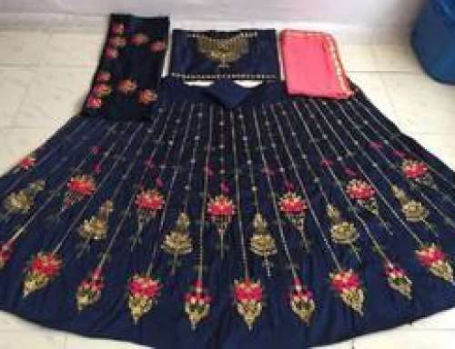 Semi Stitched Embroidery Lehenga Choli
