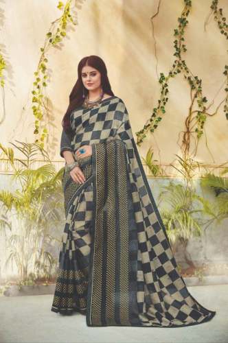Fancy Super Net Cotton Printed Sarees
