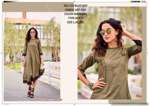 New Arrival Art Silk Designer Kurtis