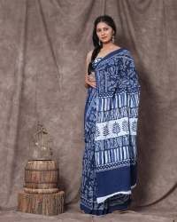 Block Print Cotton Saree by khandelwal print
