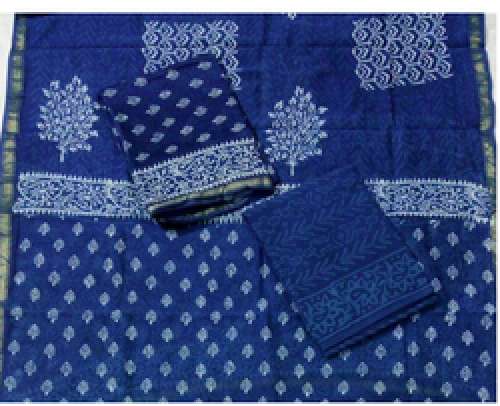 Blue color printed salwar suit