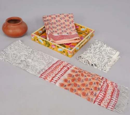 Cotton Hand Block Printed Unstitch Suit