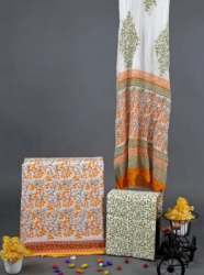 Fancy Cotton Hand Block Printed Unstitch Suit