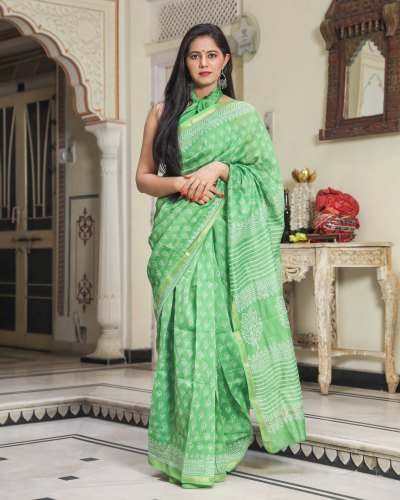 Khandelwal Fancy Chanderi Silk Saree by Khandelwal Print