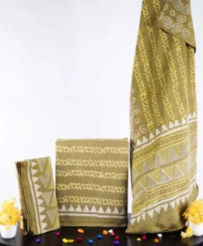 Khandelwal Present Cotton Hand Block Printed Handloom Dress Material