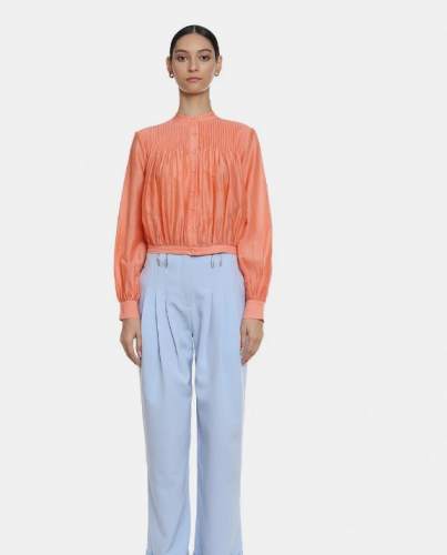 Get Cotton Silk Chanderi Top At Wholesale Price by Satya Paul