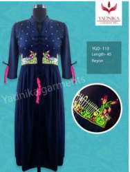 Rayon Embroidered Kurti