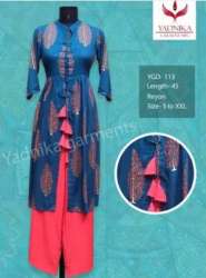 Rayon Palazzo Suit by Yadnika Garments