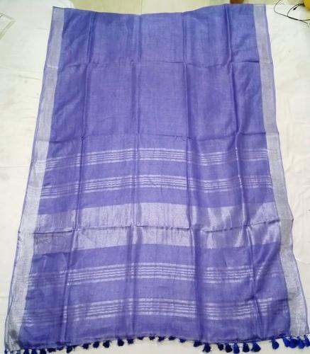 Checks Designer Linen Cotton Saree